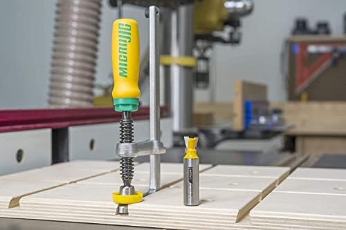 MICROJIG Matchfit DVC-1177K2+MB-050-025ST Dovetail Clamp Pro (1/2" Shank) With 1/4" Straight Relief Router Bit Upshear (1/2" Shank) Bundle - Image 2