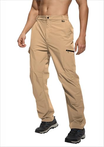Men's Lightweight Hiking Cargo Pants Waterproof Quick Dry Travel Climbing Camping Fishing Mens Work Pants Outdoor - Image 2