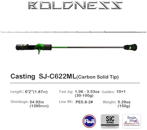 PURELURE Boldness Slow Pitch Jigging Rod, Saltwater Spinning & Casting Rod - Image 3