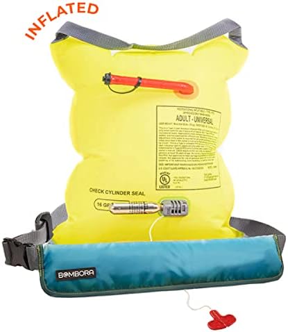 Inflatable Life Jacket-Manual Pull. Ages 16+ Life Vest Fanny Pack Inflatable PFD. US Coast Guard Approved CO2 Included Unisex Belt Pack Manual Inflatable Life Jacket Adjustable-Bombora - Image 2