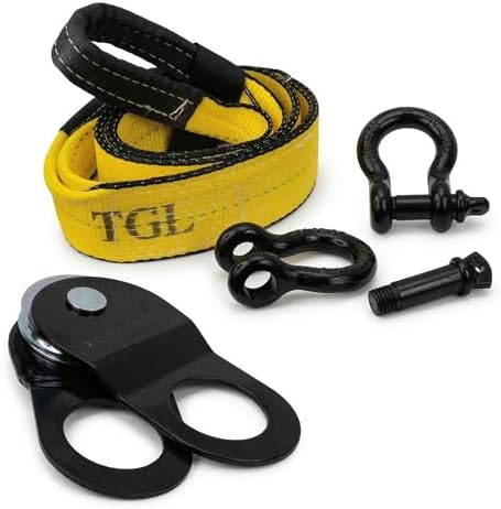 TGL Winch Snatch Block Pulley Kit, Winch Accessories Kit, Wench Pulley by TGL