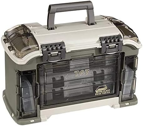 Plano Elite Series Ultimate Angled Tackle System, Graphite & Sandstone, Includes 6 StowAway Utility Boxes, Premium Tackle Storage for Fishing Gear and Accessories, Waterproof Case - Image 4