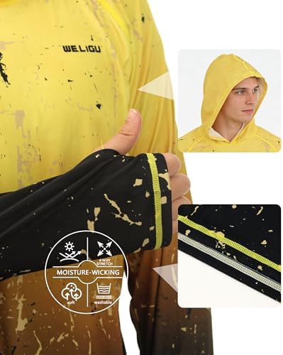 Men's UPF 50+ Sun Protection Hoodie, Long Sleeve Fishing Shirt - Image 5