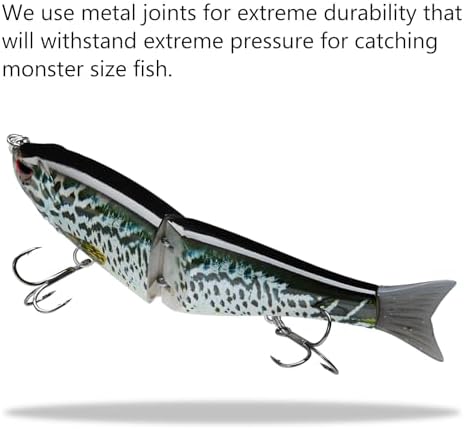 Bassdash SwimShad Glide Baits Jointed Swimbait Bass Pike Salmon Trout Muskie Fishing Lure - Image 5