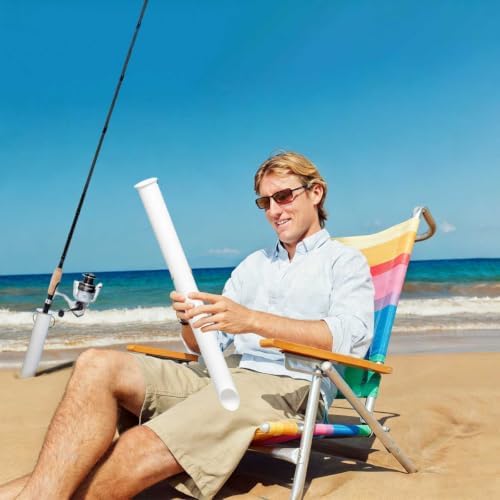 4 Pack 27in Tubular Sand Spikes for Surf Fishing PVC Surf Shore and Beach Fishing Rod Holder Sand Spike for Beaches, Rivers and Sandy Beaches - Image 6