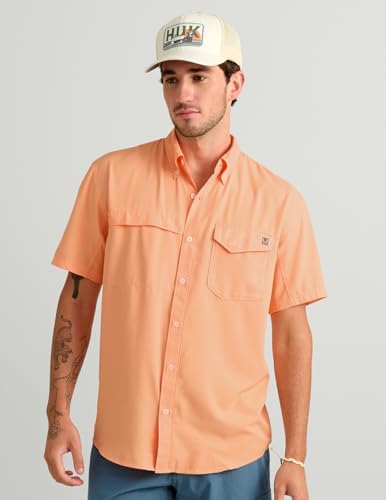 HUK Men's Tide Point Kc Scott Original Artwork Short Sleeve Shirt, Fishing Button Down - Image 7