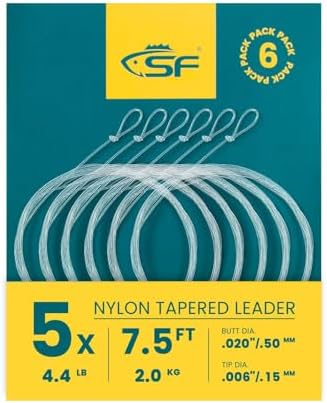 SF Hand Tied Loop Fly Fishing Tapered Leader Freshwater Trout by SUNSHINEFISHING