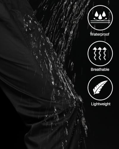 iCreek Men's Rain Pants Waterproof Breathable Lightweight Rain Over Pants - Image 4
