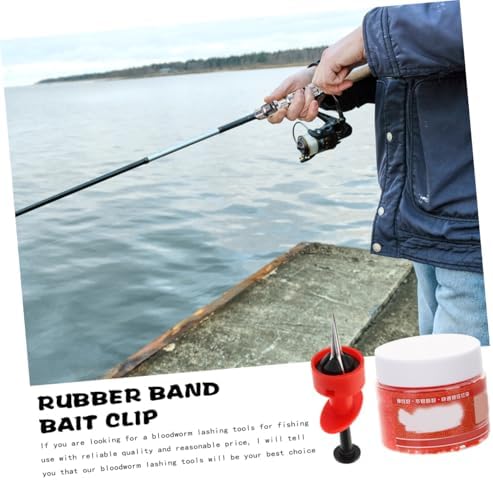 BESPORTBLE Bloodworms Bait Bander Tool: Fishing Clips with 3000 Rubber Bands - Live Worms Holder Tackle Kit, Quick Carp Bites Elasticn for Men - Image 4