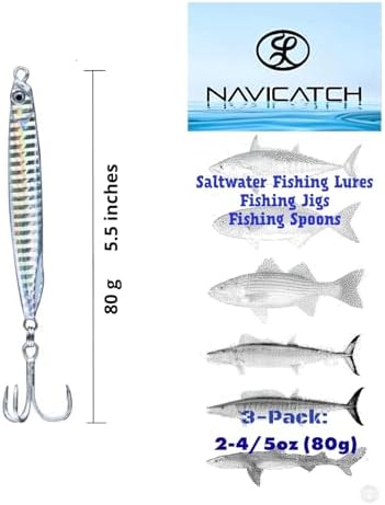 Saltwater Fishing Lures Fishing Jigs Fishing Spoons for Striped bass, Pompano, Spanish Mackerel ，Bluefish - Image 6