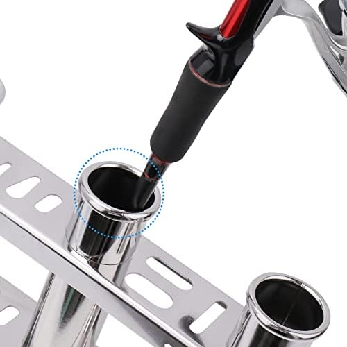 Fishing Rod Holder for Boat, Vertical Wall Mounted Fishing Rod Rack, Stainless Steel Rod Holder for Marine Boat,Fishing Boat, Truck (4 Tubes Upgrade) - Image 2