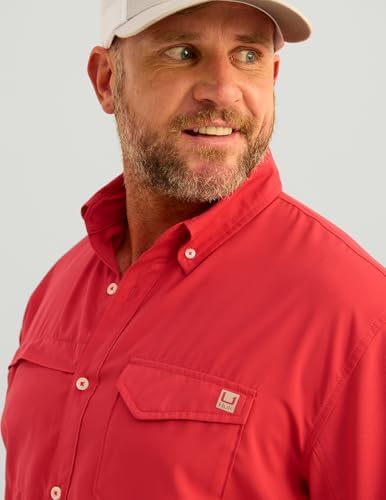 HUK Men's Tide Point Kc Scott Original Artwork Short Sleeve Shirt, Fishing Button Down - Image 3