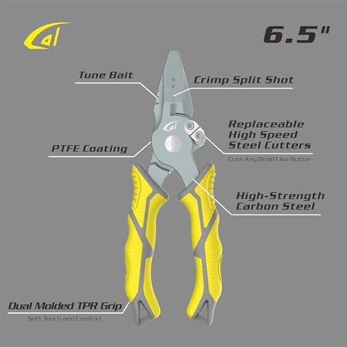 danco 6.5-Inch Carbon Steel Fishing Pliers with Sheath and Line Cutter - Image 4