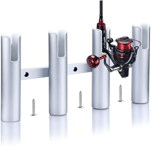 Fishing Rod Holder Aluminum, 3/4 Link Tube， Aluminum3/ 4 Rod Rack, Suit Boats & Yacht by HOME