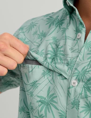 HUK Men's Tide Point Kc Scott Original Artwork Short Sleeve Shirt, Fishing Button Down - Image 4