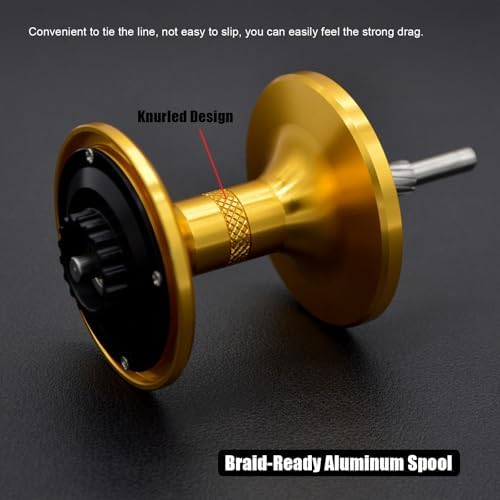 Savage Jaws Conventional Lever Drag Fishing Reel, 6.3:1 Gear Ratio, 9+2 Bearings, Carbon Fiber Drag, Stainless Steel Main Shaft & Gear, One-Piece Aluminum Frame and Braid-Ready Spool - Image 5