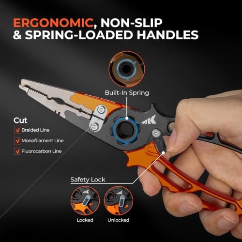 KastKing Ti-Forge Titanium Jaw Fishing Pliers, Freshwater & Saltwater - Image 5