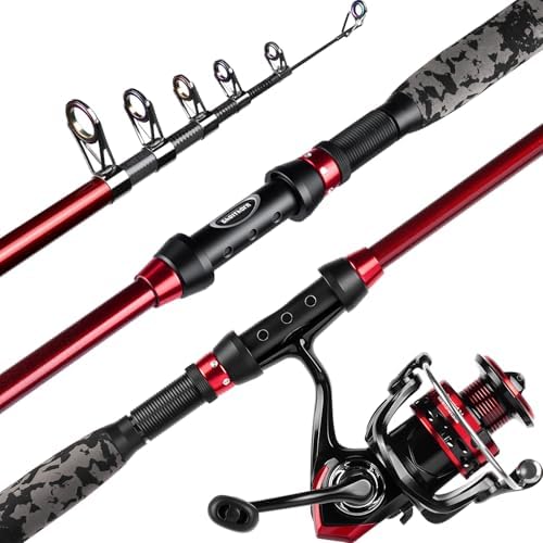 Ghosthorn Fishing Rod and Reel Combo,Telescopic Fishing Pole Travel Kit by Ghosthorn