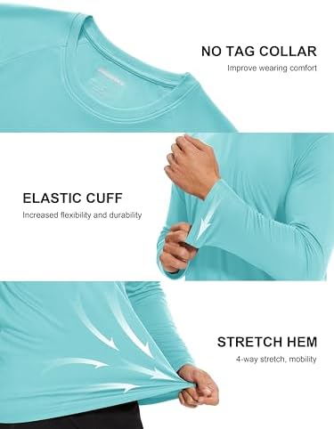 MAGCOMSEN Men's Long Sleeve Shirts UPF 50+ UV Sun Protection Athletic Shirts for Hiking Running Workout Rash Guard - Image 5