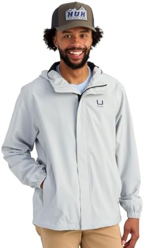 HUK Men's Storm Heavy Duty Rain Jacket 2.0, Waterproof, Windproof, Breathable Rain Coat for Fishing and Outdoor Activities by HUK