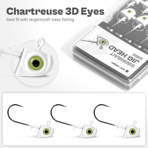 Fish Eye Swimbait Fishing Jig Heads for Bass Fresh&Saltwater - Image 3