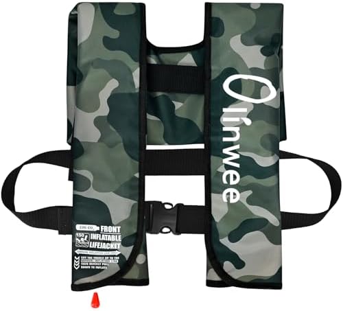 Adult Automatic Inflatable PFD Jacket, Adjustable and Lightweight Water Sports Vest for Kayak SUP Paddleboarding Boating Sailing Fishing (Buoyancy is Greater Than 150 N) by Unknown