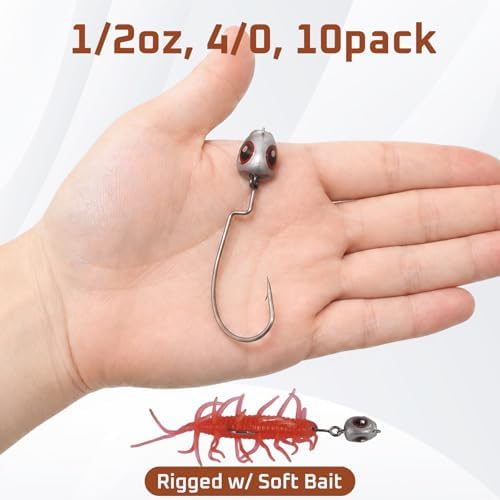 30/10Pcs Swimbait Jig Heads, Swing Head Jig, Texas Rig Compatible - Image 2