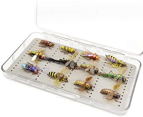 YZD Fly Fishing Flies Realistic Dry Wet Nymph Trout Flies Hand Tie Lures Kits 12/26/48 Pcs… - Image 6