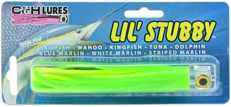 C&H Lil Stubby Fishing Lure, Ballyhoo Skirt, 5.5 in, Saltwater Trolling - Image 2