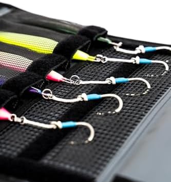 Nomad Design Jig Wallet - Fishing Lure Organizer with Hook Mesh Storage System, 12 individual mesh pockets Waterproof Jig Storage Bag with Optional Insert Sleeve - Image 4