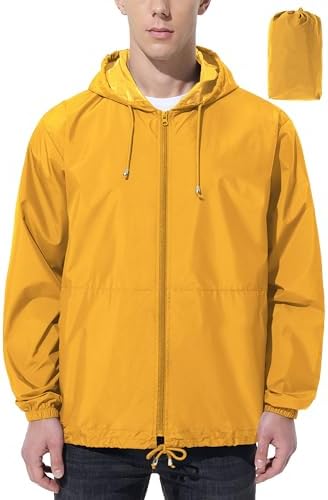 UIQUR Mens Rain Jacket Raincoat Waterproof Windbreaker by UIQUR