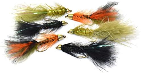 Wooly Bugger Streamer Assortments Tied on Mustad Signature Fly Hooks use for Trout and More by RegionFishing