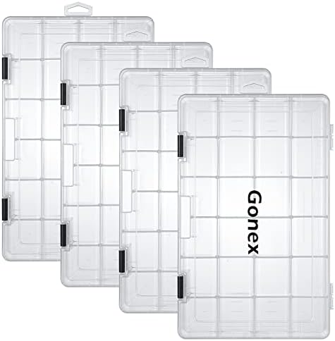 Gonex 3600 3700 Fishing Tackle Trays Lure Box with Adjustable Dividers by Gonex