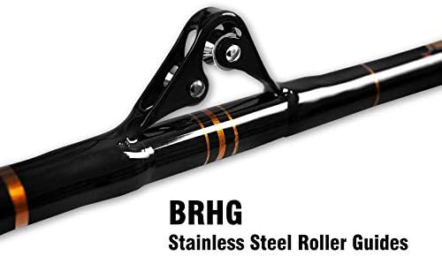 Fiblink Bent Butt Fishing Rod 2-Piece Saltwater Offshore Trolling Rod Big Game Roller Rod Conventional Boat Fishing Pole - Image 2
