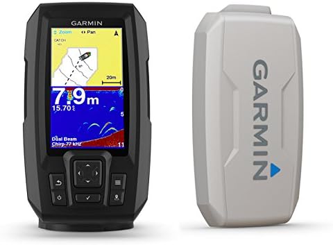 Garmin Striker Plus 4 with Dual-Beam Transducer and Protective Cover, 4.3" LED Display, 1.1 lbs, Fishfinder, Plus 4 Model by Unknown