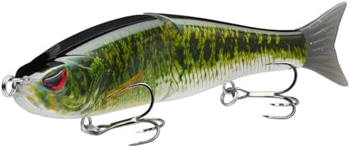 Bassdash SwimShad Glide Baits Jointed Swimbait Bass Pike Salmon Trout Muskie Fishing Lure by Bassdash