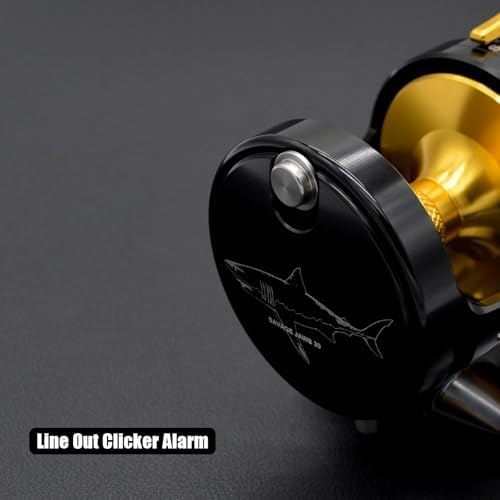 Savage Jaws Conventional Lever Drag Fishing Reel, 6.3:1 Gear Ratio, 9+2 Bearings, Carbon Fiber Drag, Stainless Steel Main Shaft & Gear, One-Piece Aluminum Frame and Braid-Ready Spool - Image 5