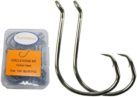 Catfishing Circle Hooks-Octopus Fishing Circle Hook for Catfish 50/100 Pack by Kunsilane