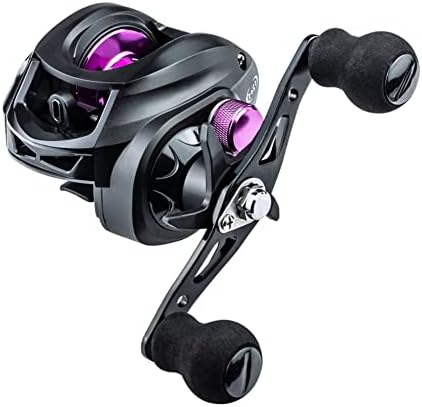 Baitcaster Reel, Fishing Reel, Magnet Braking System, 17.6 LB Max Drag, 7.2:1 and 6.3:1 Gear Ratio by Lacusmall