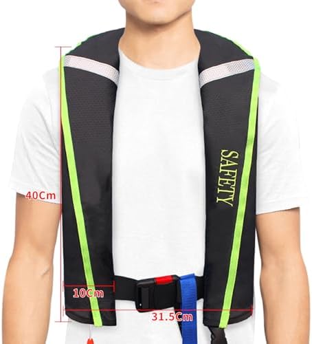 Manual Inflatable Life Jacket|Life Vest for Adults|PFD Low Profile|Supports up to 330 lbs(YSH700) - Image 2