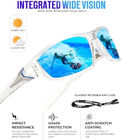 KALIYADI Sports Polarized Sunglasses Men UV400 Protection for Fishing Driving Cycling - Image 4