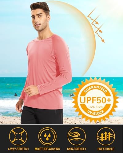 MAGCOMSEN Men's Long Sleeve Shirts UPF 50+ UV Sun Protection Athletic Shirts for Hiking Running Workout Rash Guard - Image 2