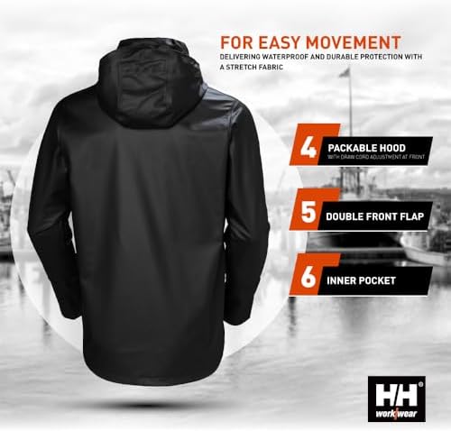 Helly Hansen Gale Men's Rain Jacket, Waterproof, Stretch Fit, Hiking Jacket - Image 5