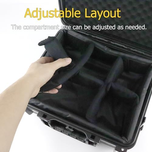 Fishing Reels Storage Case,Tackle Accessories Storage Handcase,Black,Medium - Image 3