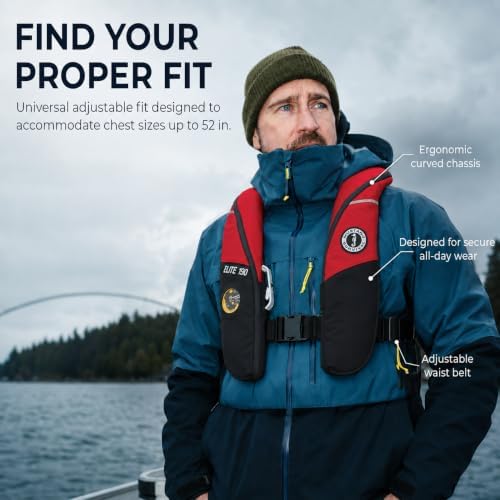 Mustang Survival Elite 190 Inflatable PFD - Red/Black - Image 2