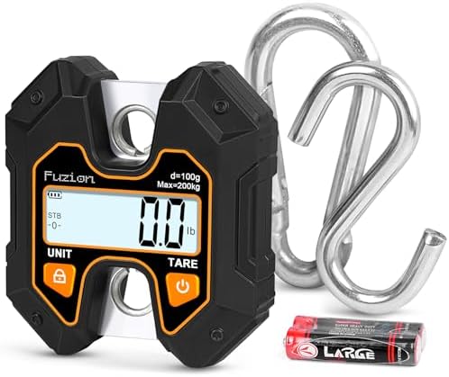 Fuzion Hanging Scale 440lb/200kg, Mini Crane Scale, Snap-Fit Lifting Ring by Fuzion%C2%AE