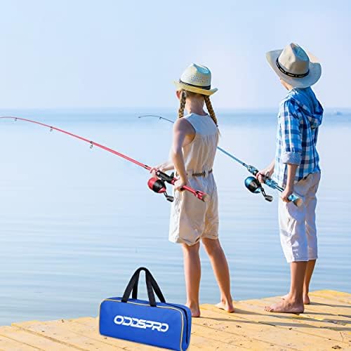ODDSPRO Kids Fishing Pole Pink, Portable Telescopic Fishing Rod and Reel Combo Kit - with Spincast Fishing Reel Tackle Box for Girls, Youth - Image 6