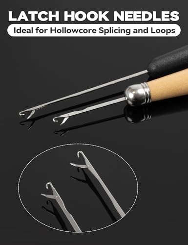 BLUEWING Bait Needle Hollowcore Splicing Tool, Latch Hook Rigging Needle for Offshore Bait Rigging & Loop Making - Image 2