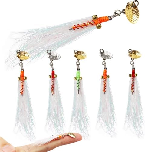Dovesun Fly Fishing Trout Lures with Fishing Spinner 5PCS/10PCS by Dovesun