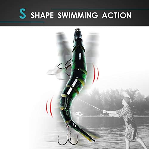 TRUSCEND Swimmax Easy Catch Fishing Lures with BKK Hooks, Wiggling, Vibrating, Rattling and Gurgling for More Bite, Heavy-Duty Dyneema Fiber Jointed Swimbaits for Bass, Trout, Walleye, Crappie, Pike - Image 2
